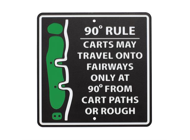 12" x 12" Green Line Sign-90 Degree Rule SG10347